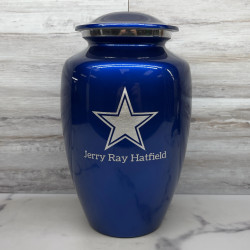 Customer Gallery - Dallas Star Cremation Urn - Midnight Blue