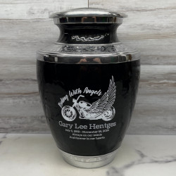 Customer Gallery - Riding with Angels Motorcycle Cremation Urn - Ebony Black