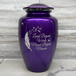 Customer Gallery - Loved Beyond Words Cremation Urn - Purple Luster