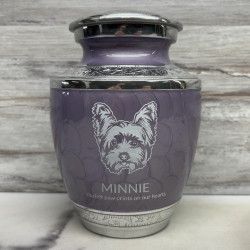 Customer Gallery - Small Yorkshire Terrier Dog Cremation Urn - Regal Purple