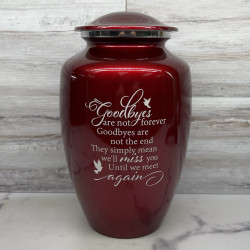 Customer Gallery - Goodbyes Are Not Forever Cremation Urn - Ruby Red