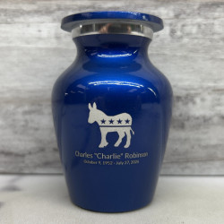 Customer Gallery - Democratic Donkey Keepsake Urn - Midnight Blue