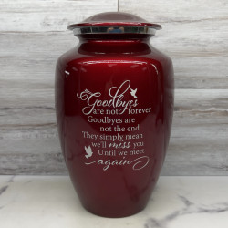 Customer Gallery - Goodbyes Are Not Forever Cremation Urn - Ruby Red