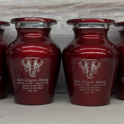 Customer Gallery - Elephant Keepsake Urn - Ruby Red