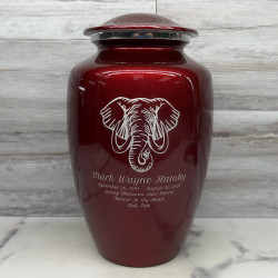 Customer Gallery - Elephant Cremation Urn - Ruby Red