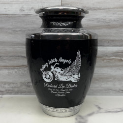 Customer Gallery - Riding with Angels Motorcycle Cremation Urn - Ebony Black