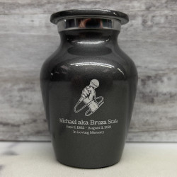 Customer Gallery - Microphone Hand Keepsake Urn - Gunmetal Gray
