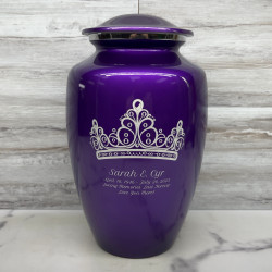 Customer Gallery - Princess Tiara Cremation Urn - Purple Luster