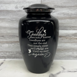 Customer Gallery - Goodbyes Are Not Forever Cremation Urn - Jet Black