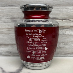 Customer Gallery - I Thought Of You Today Sharing Urn - Rose Red