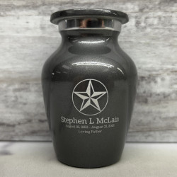 Customer Gallery - Texas Star Keepsake Urn - Gunmetal Gray