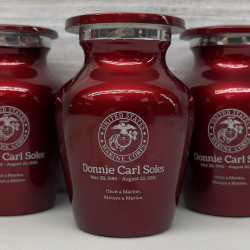 Customer Gallery - Marine Corps Keepsake Urn - Ruby Red
