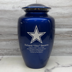 Customer Gallery - Dallas Star Cremation Urn - Midnight Blue