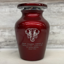 Customer Gallery - Elephant Keepsake Urn - Ruby Red