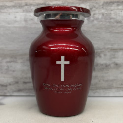 Customer Gallery - Cross Keepsake Urn - Ruby Red