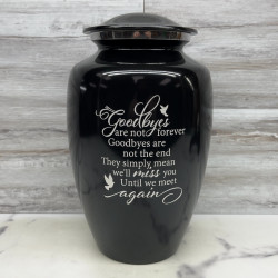 Customer Gallery - Goodbyes Are Not Forever Cremation Urn - Jet Black