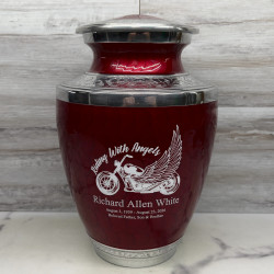 Customer Gallery - Riding with Angels Motorcycle Cremation Urn - Rose Red