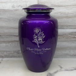 Customer Gallery - Rose Cremation Urn - Purple Luster