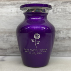 Customer Gallery - Rose Keepsake Urn - Purple Luster