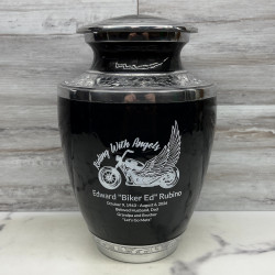 Customer Gallery - Riding with Angels Motorcycle Cremation Urn - Ebony Black