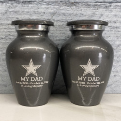 Customer Gallery - Dallas Star Keepsake Urn - Gunmetal Gray