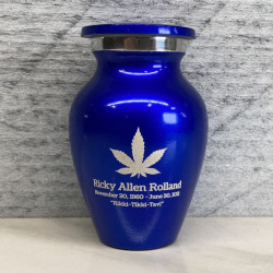 Customer Gallery - Marijuana Keepsake Urn - Midnight Blue