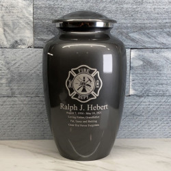 Customer Gallery - Firefighter Cremation Urn - Gunmetal Gray