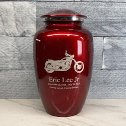Customer Gallery - Motorcycle Cremation Urn - Ruby Red