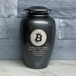 Customer Gallery - Bitcoin - Modern Fiat is Dead Cremation Urn