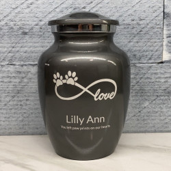Customer Gallery - Large Infinite Love Pet Cremation Urn - Gunmetal Gray