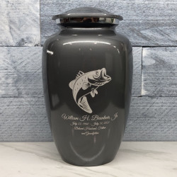 Customer Gallery - Bass Fishing Cremation Urn - Gunmetal Gray