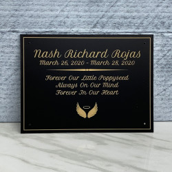 Customer Gallery - DIY Cremation Urn Plate - Black - 5.75" w x 4.25" h