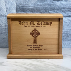 Customer Gallery - Celtic Cross Cremation Urn - Signature Alder