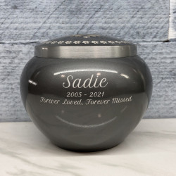 Customer Gallery - Small Odyssey Pet Urn - Gunmetal Gray
