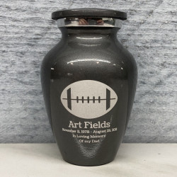 Customer Gallery - Football Keepsake Urn - Gunmetal Gray