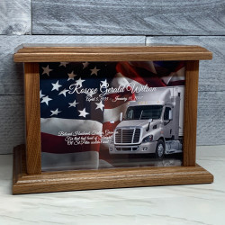 Customer Gallery - Semi Truck Cremation Urn - Prestige Walnut