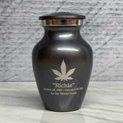 Customer Gallery - Marijuana Keepsake Urn - Gunmetal Gray