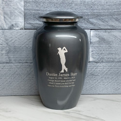 Customer Gallery - Golf Cremation Urn - Gunmetal Gray