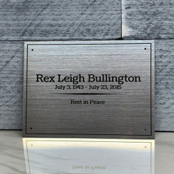 Customer Gallery - DIY Cremation Urn Plate - Brushed Silver - 5.75" w x 4.25" h