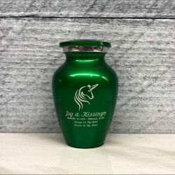 Customer Gallery - Unicorn Keepsake Urn - Shamrock Green