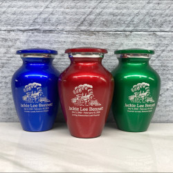 Customer Gallery - Train Keepsake Urn - Shamrock Green