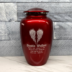 Customer Gallery - Angel Wings Cremation Urn - Ruby Red