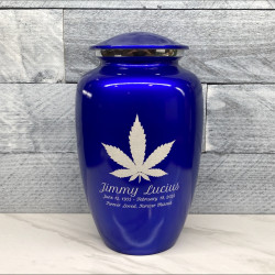 Customer Gallery - Marijuana Cremation Urn - Midnight Blue