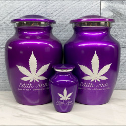 Customer Gallery - Marijuana Sharing Urn - Purple Luster