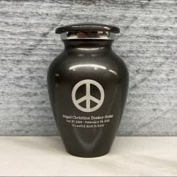 Customer Gallery - Peace Keepsake Urn - Gunmetal Gray