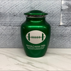 Customer Gallery - Football Sharing Urn - Shamrock Green