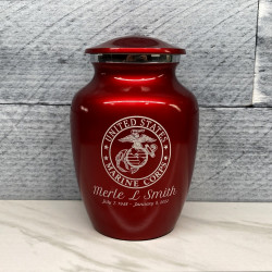 Customer Gallery - Marine Corps Sharing Urn - Ruby Red
