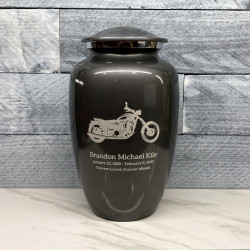 Customer Gallery - Motorcycle Cremation Urn - Gunmetal Gray