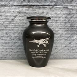 Customer Gallery - Airplane Keepsake Urn - Gunmetal Gray