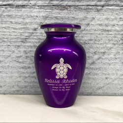 Customer Gallery - Sea Turtle Keepsake Urn - Purple Luster